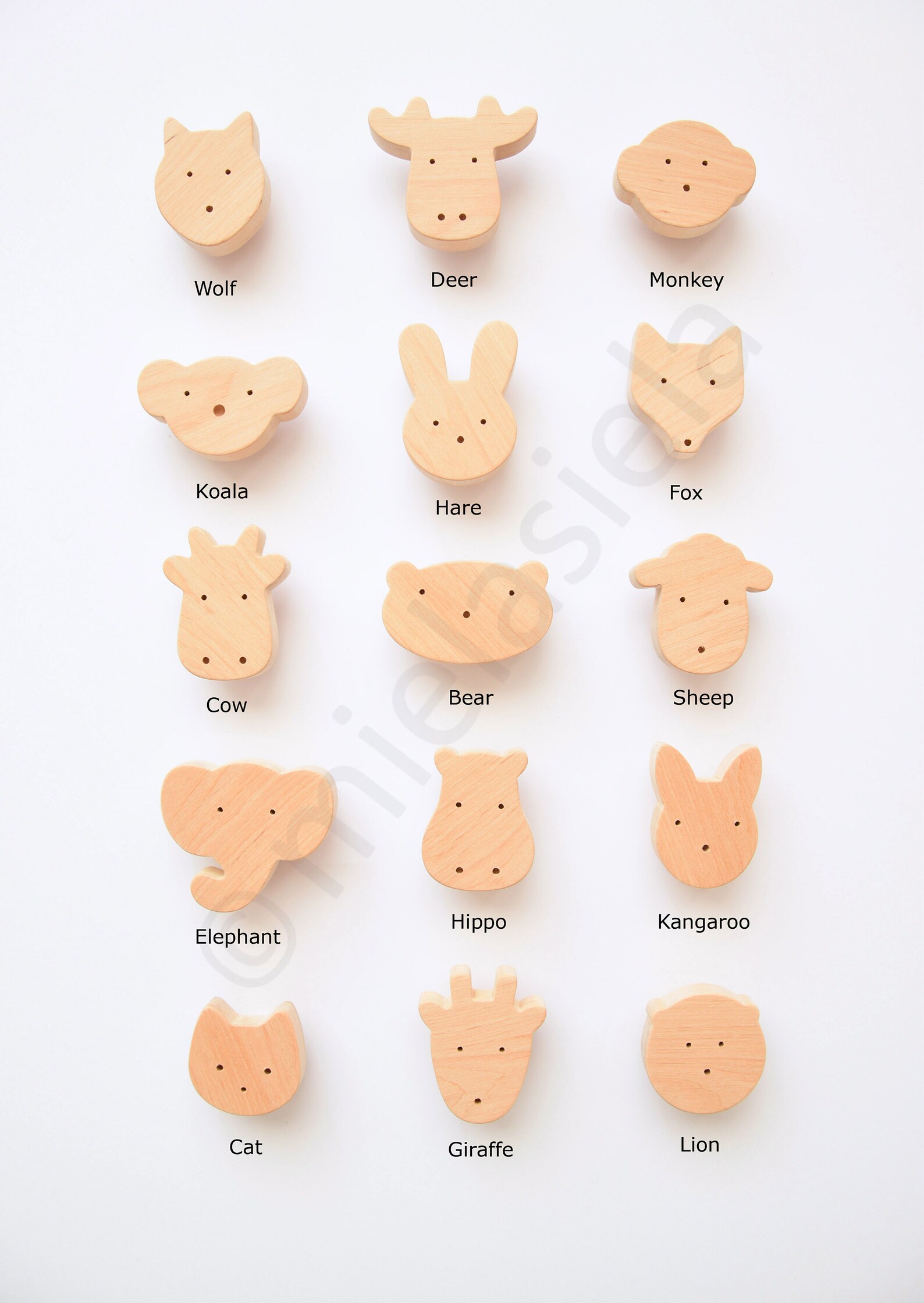 Wooden Knobs Animals for Kids Dresser Nursery Pulls Handles Etsy