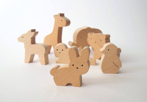 Holz Waage Spielzeug Set von 7 Baby wilde Tiere | Etsy Holz Waage Spielzeug Set von 7 Baby wilde Tiere | Etsy