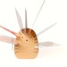 Wooden Desktop Organizer - Holder for Photos, Business Cards, Recipe Cards or Small Note Sheets - Hedgehog /M/ 