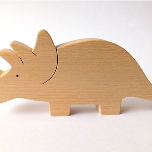 wooden toy Triceratops