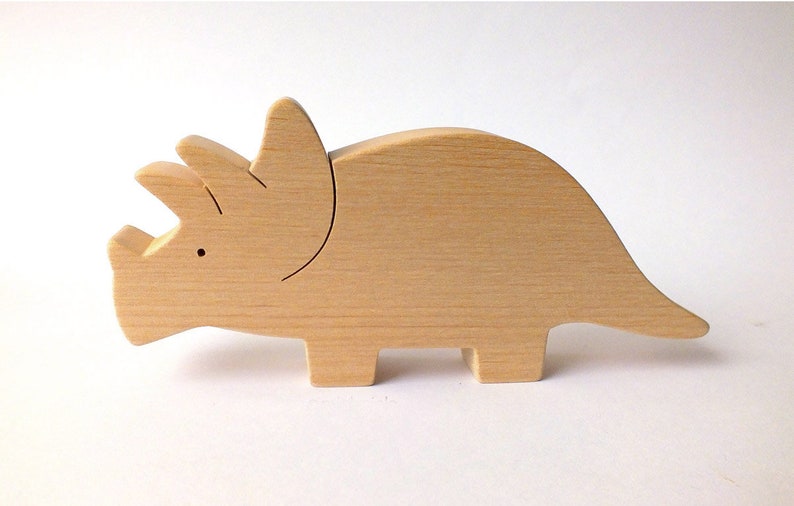 wooden toy Triceratops