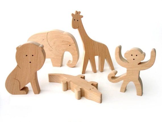 Classic Style Wooden Toy Set Safari Animals Toys for 2 3 - Etsy Classic Style Wooden Toy Set Safari Animals Toys for 2 3 - Etsy