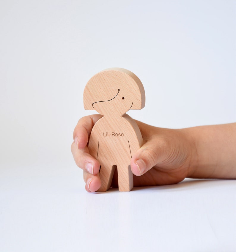 Waldorf Wooden Toy Doll for Imaginative Play Personalised Human Figure image 3