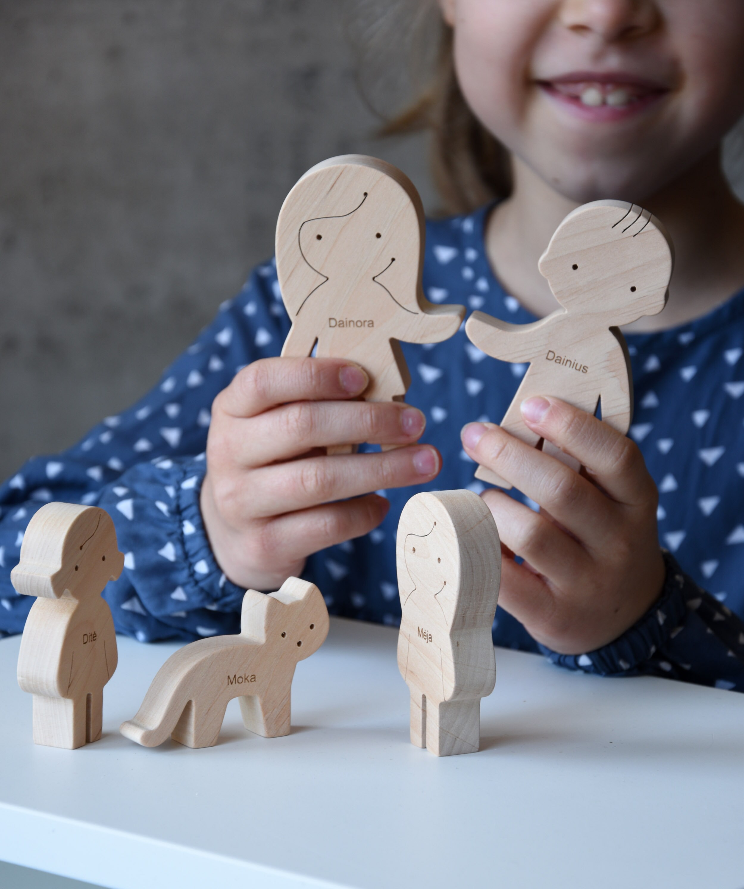 Personalized Wooden Family Figures Family Gift Etsy