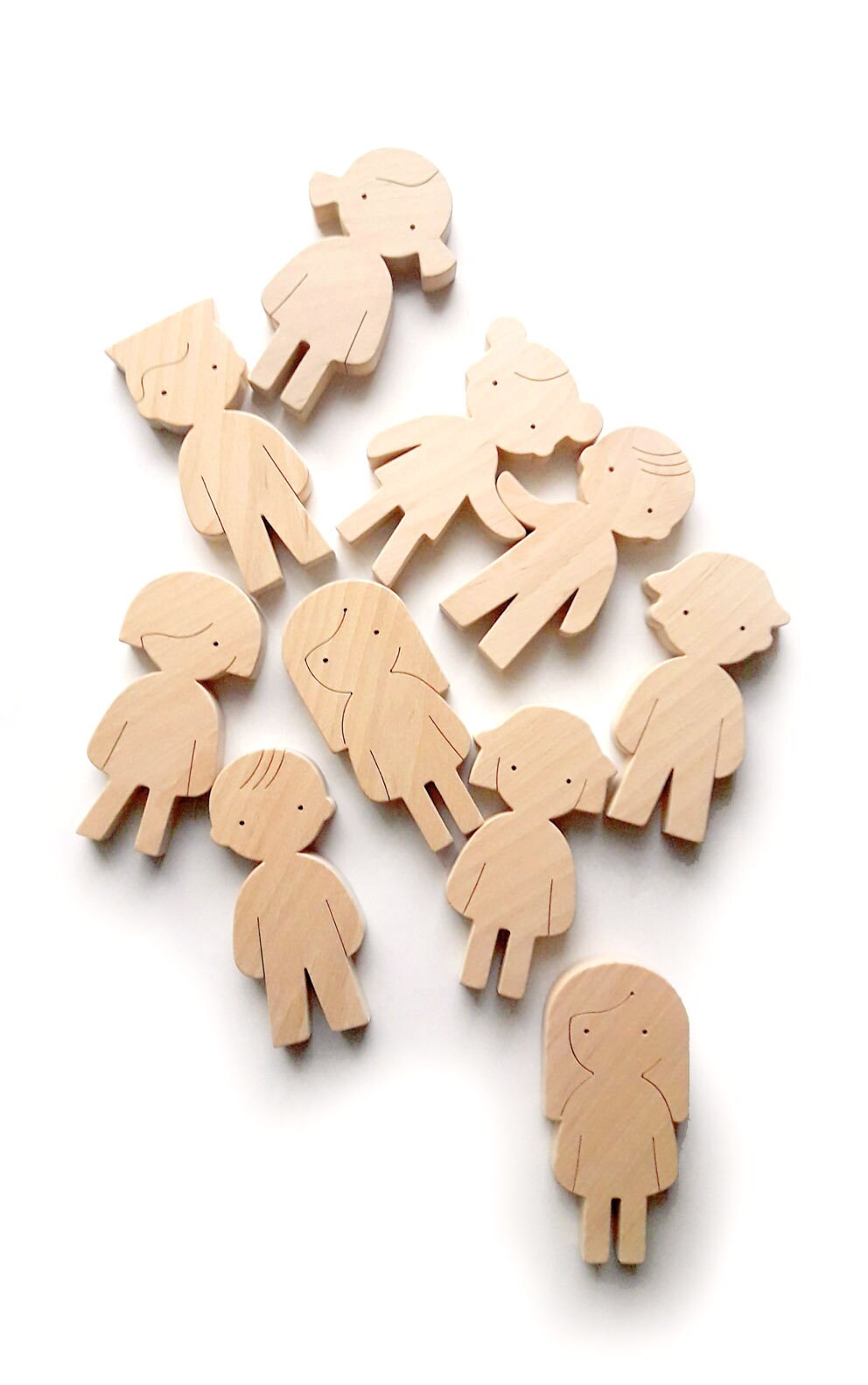 wooden people figures