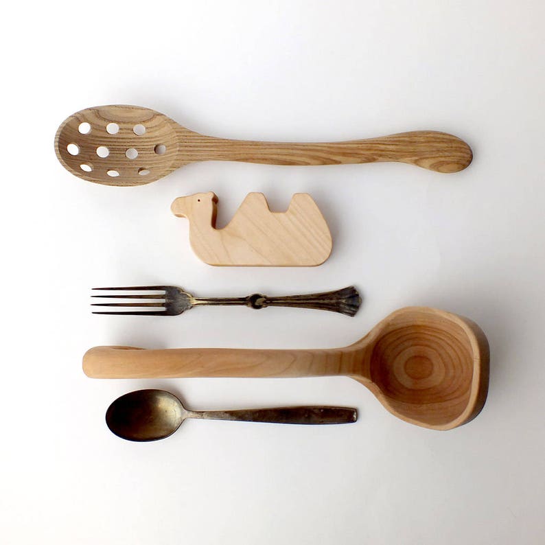 Wood Spoon Rest Spoon Holder Playful and Useful Kitchen Etsy