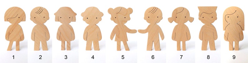 Waldorf Wooden Toy Doll for Imaginative Play Personalised Human Figure image 2