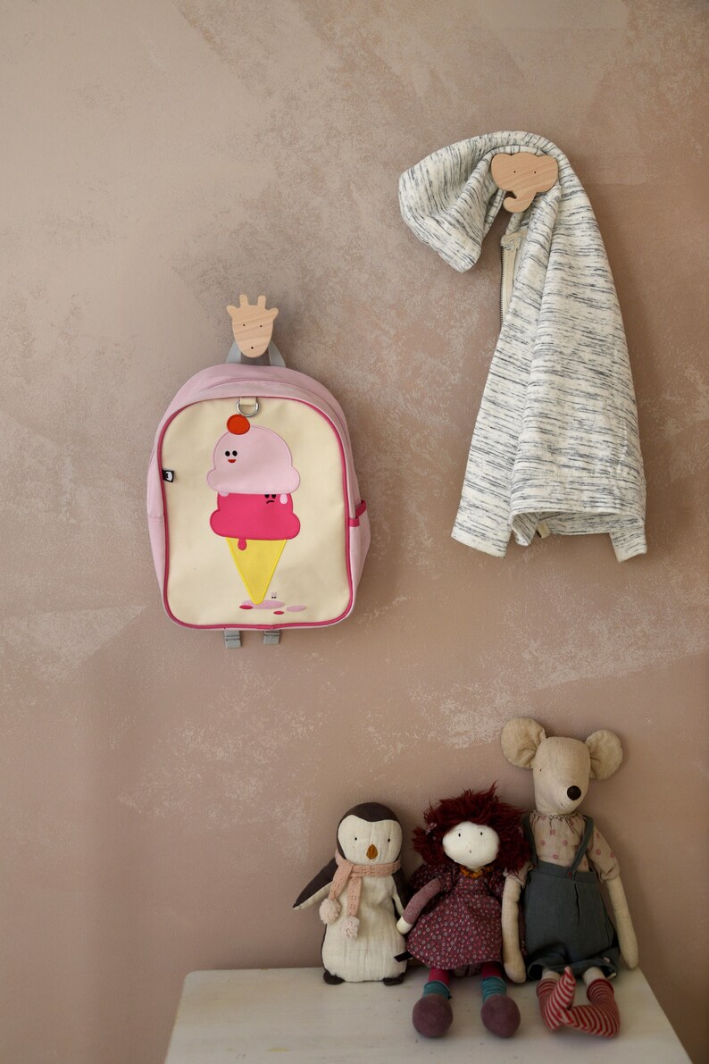 decorative wooden wall hooks for children