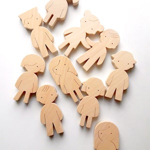 Waldorf Wooden Toy Doll for Imaginative Play Personalised Human Figure image 8