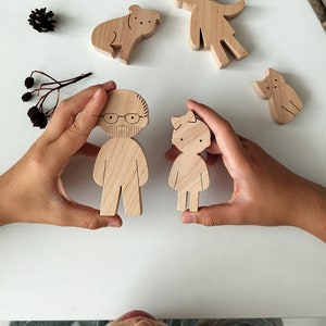 Wooden People Figures - Gift for Family