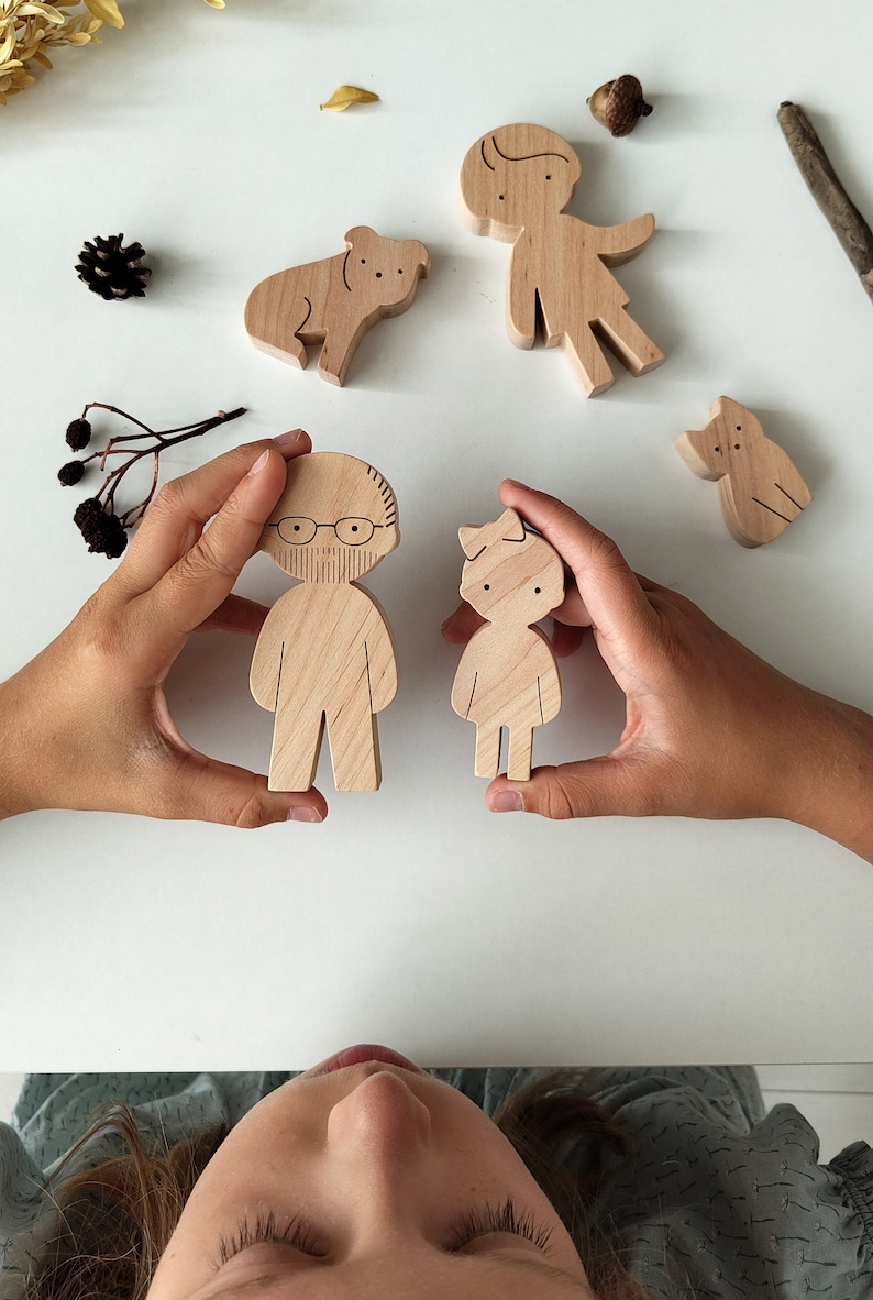 Wooden People Figures - Gift for Family