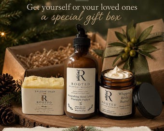 Gift Box; Lotion, Butter, Soap, made with Suet Rendered Tallow