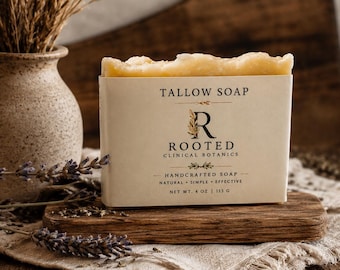Rustic Artisan Tallow Bar Soap