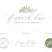 Hand Drawn Watercolor Fern Logo - PreMade Botanical Hand Painted Branding Kit - PreDesigned Custom Logo - Fernweh Photographer logo
