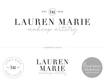 Custom Premade Modern Logo Design, photography boutique Logo Design, Makeup Artist Logo, Feminie Logo Kit, Lash Artist Logo Kit, Girlboss