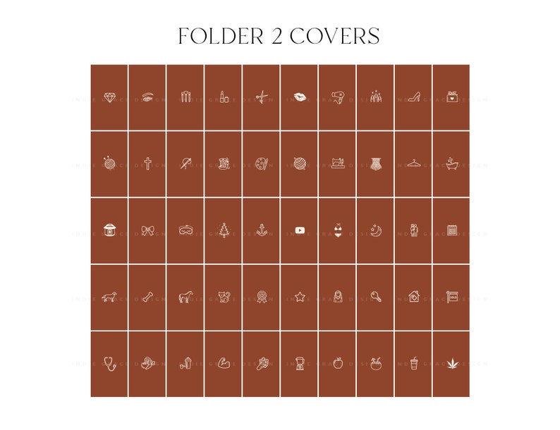 270 Instagram Highlight Cover Images Modern Copper & Cream Etsy