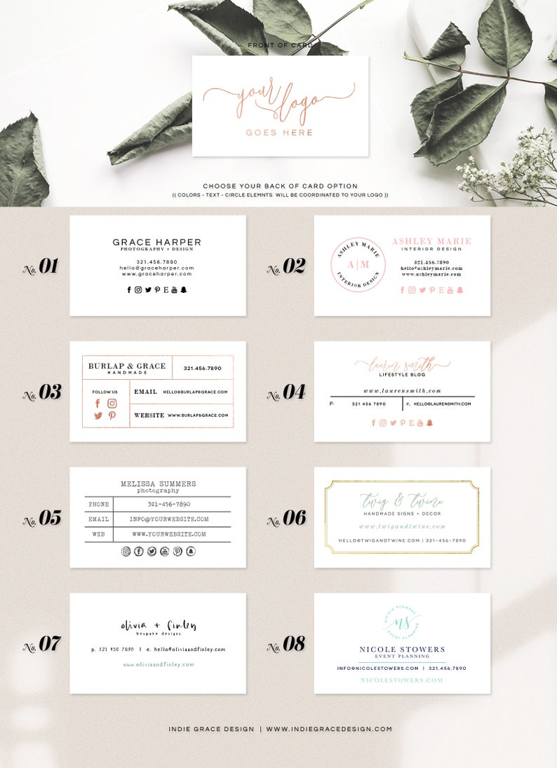 Rose Gold Heart Logo Design Hand Written Style Initials | Etsy