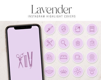 300 Lavender Instagram Highlight Cover Images, Modern Instagram Story Covers, Peach Instagram Icons, Purple Story Icons