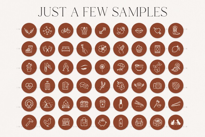 270 Instagram Highlight Cover Images Modern Copper & Cream Etsy