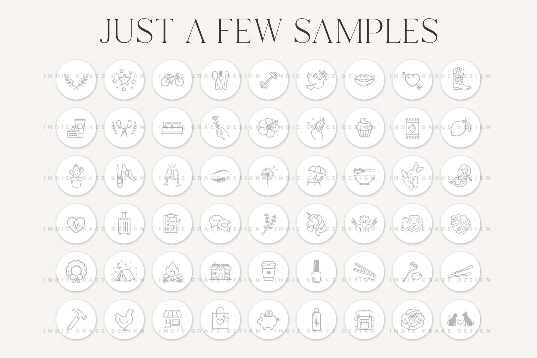 270 White & Grey Instagram Highlight Cover Images Modern Etsy