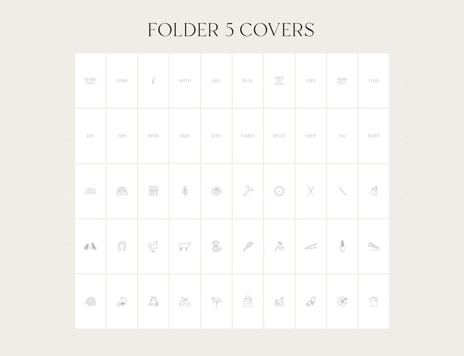 270 White & Grey Instagram Highlight Cover Images Modern Etsy