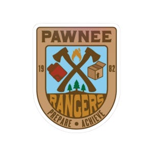 Pawnee Rangers Patch Sticker | Kiss-Cut Sticker, Parks and Rec