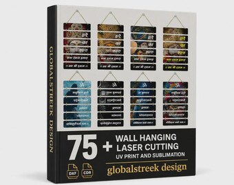 75+ Wall Hanging Laser Cutting DXF Files (CDR, UV Print, Sublimation)