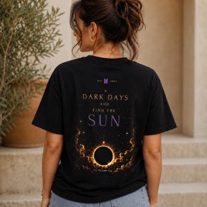 Camiseta unisex inspirada en BTS "Dark Days & Find The Sun" / Camiseta cómoda para ARMY / Regalo para fans del K-Pop