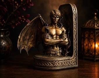 Boekensteun Shadow Singer | Azriel-geïnspireerde decoratie voor je boekenplank in Night Court | Cadeau voor duistere fantasy