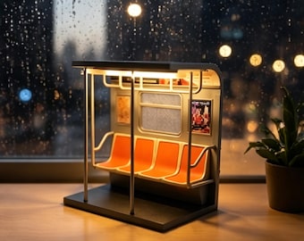 Retro Subway Train Night Light, Resin Night Light, Unique 3D City Transit LED Night Light