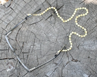 Baltic Amber Glasses Chain and Mask Chain, Healing Jewelry, Unpolished & Raw