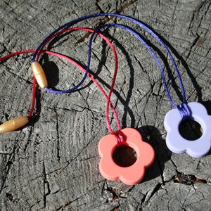 Sensory Necklace with Flower Pendant