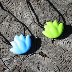 Sensory Necklace with Silicone Lotus Pendant