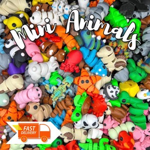 Fidget Animals articulated toys Kids Gift, Party Favors Fidget Toy, Gift Bag Desk Toys, Mini Animal Gift Bags, Sensory Play, Animal Gifts