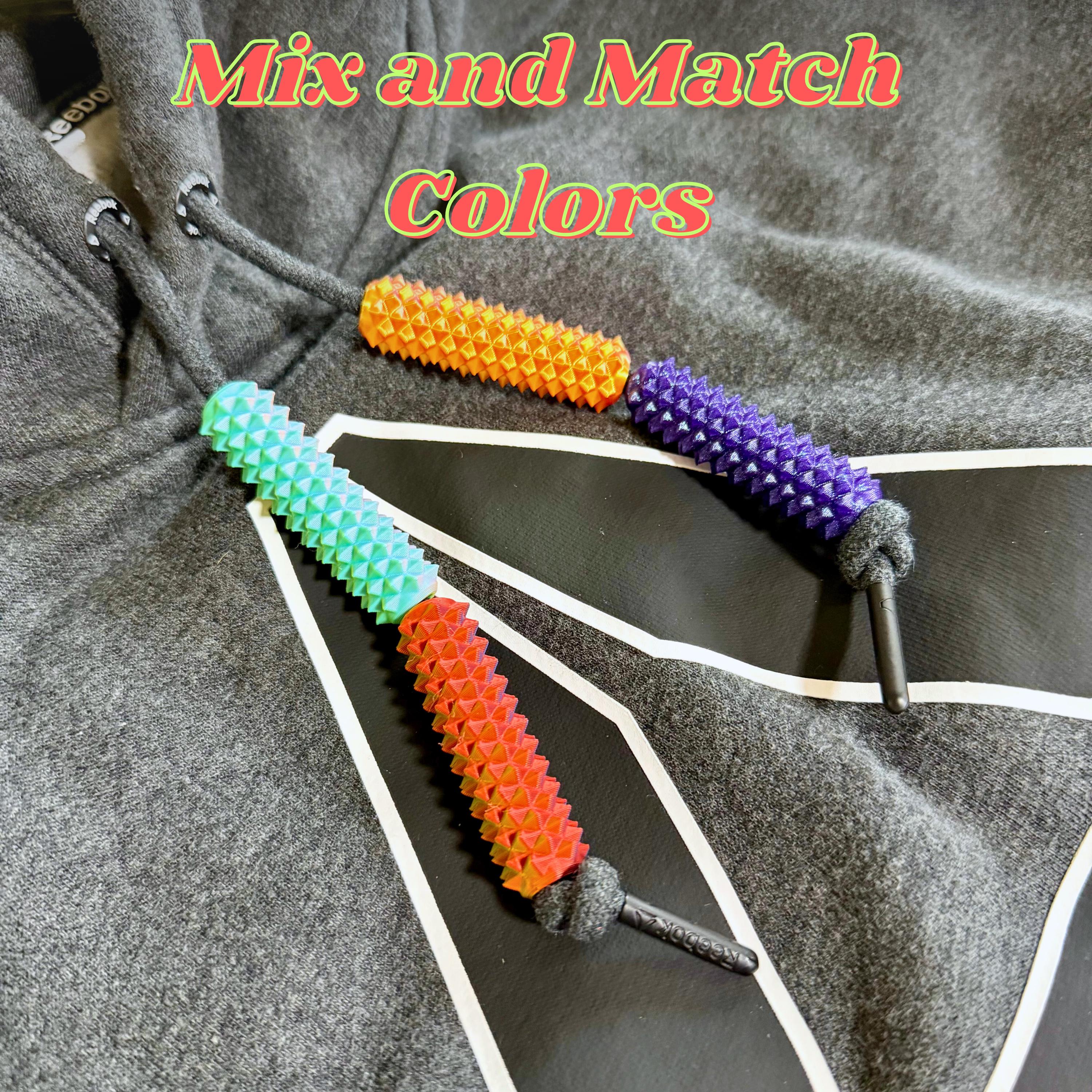 Spiky Roller Fidget – Textured Hoodie String & Shoelace Accessory ...