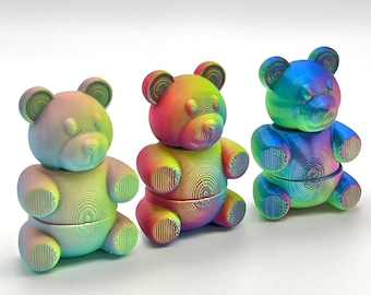 Articulated Gummy Bear Fidget Toy - Keychain - Backpack Bag Charm