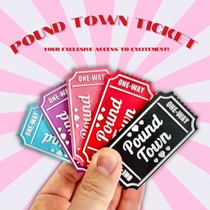 Pound Town Ticket - Valentine's Gift - Funny Gift - Gift for Her - Gift for Him - Gag Gift - Funny Gift