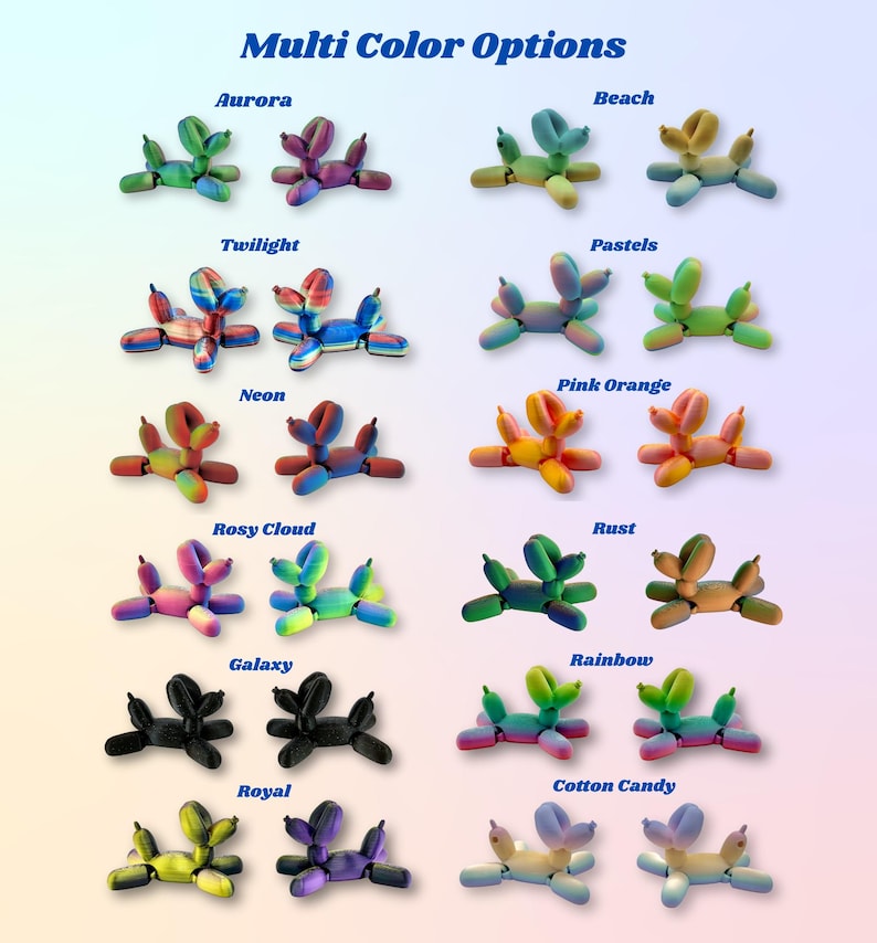 Balloon Dog Fidget Party Favors | Fidget Toys Mini Animal Gift Bags | Desk toy | Animal Gifts image 3