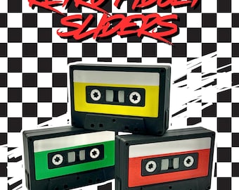 Retro Magnetic Fidget Slider Toy – 3D Printed Cassette Tape Desk Toy – Office Fidget