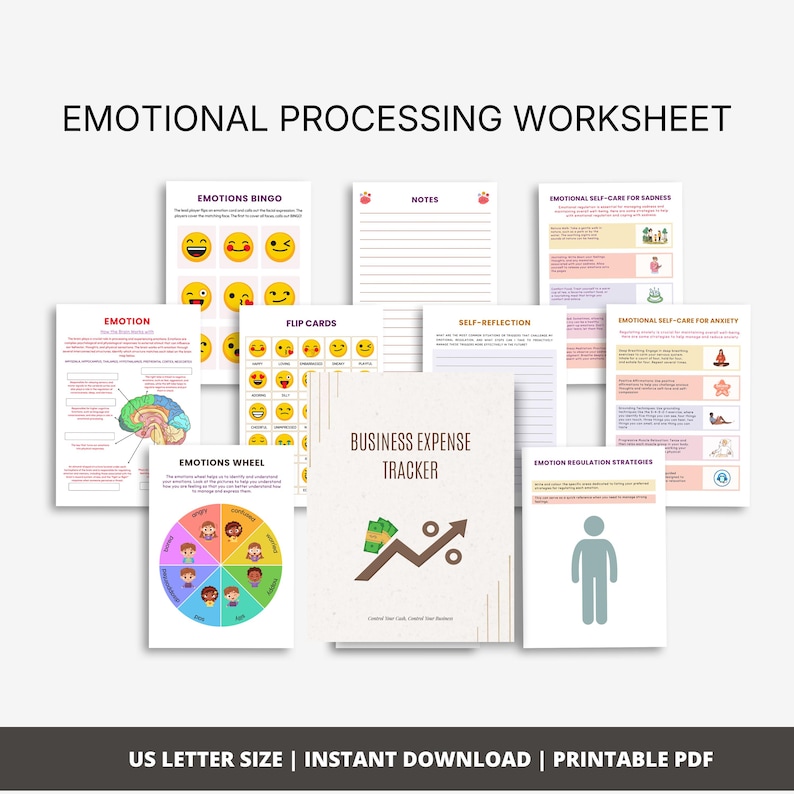 Emotion Processing Workbook Printable | Emotional Regulation Worksheets ...