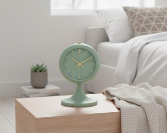 Luxury Retro Desk Alarm Clock, Silent Analog Bedside Clock, Minimalist Table Clock, Luminous Hands, Modern Home Office Decor Gift