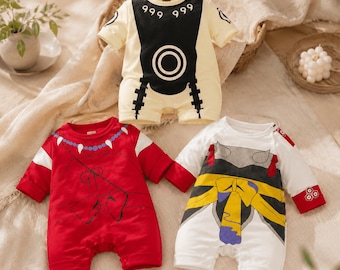 Anime-Inspired Baby Romper, Character Costume Jumpsuit for Infant Photos, Cute Long Sleeve Baby Outfit Gift