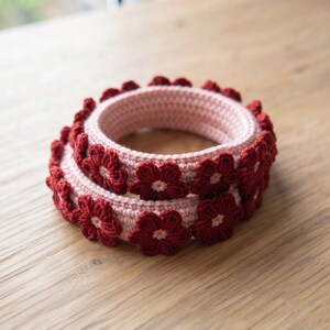 Easy Crochet Flower Bangle Pattern PDF Step By Step