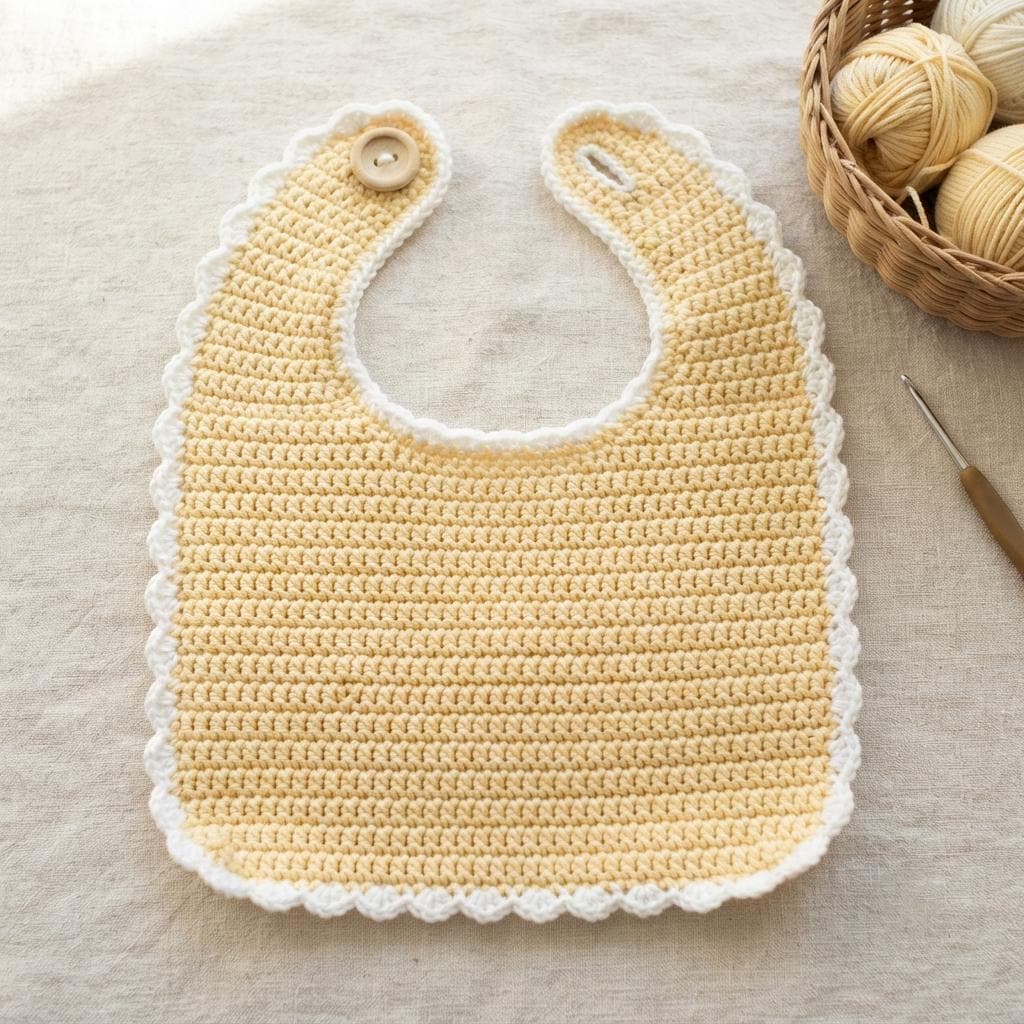 35 Crochet Patterns for Babies and Kids That Are Too Cute to Miss 34 Easy Crochet Baby Bib Step By Sep