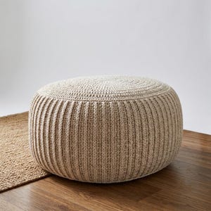 Chunky Crochet Pouf Pattern PDF Step By Step