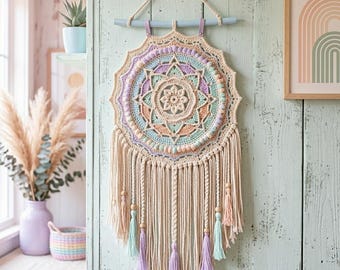 Crochet Mandala Dreamcatcher Pattern PDF Step By Step