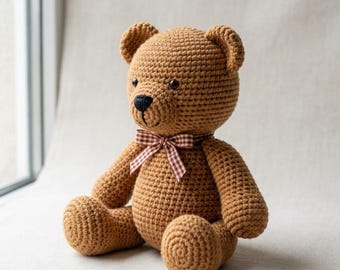Honey Bear Crochet Pattern | Teddy Bear Amigurumi Tutorial (PDF Download)