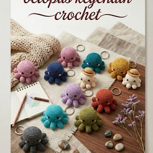 Crochet Octopus Keychain Pattern | Mini Amigurumi Bag Charm Tutorial (PDF Download)
