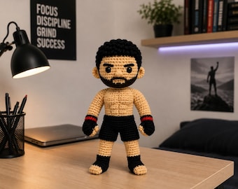 Amigurumi MMA Fighter Crochet Pattern, Martial Arts Doll PDF, Sports Plush Toy
