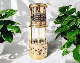 Bergmann Lampe Öl Schiffslaterne Maritime Handgemachte Messing Arbeitslampe Nautische Lampe